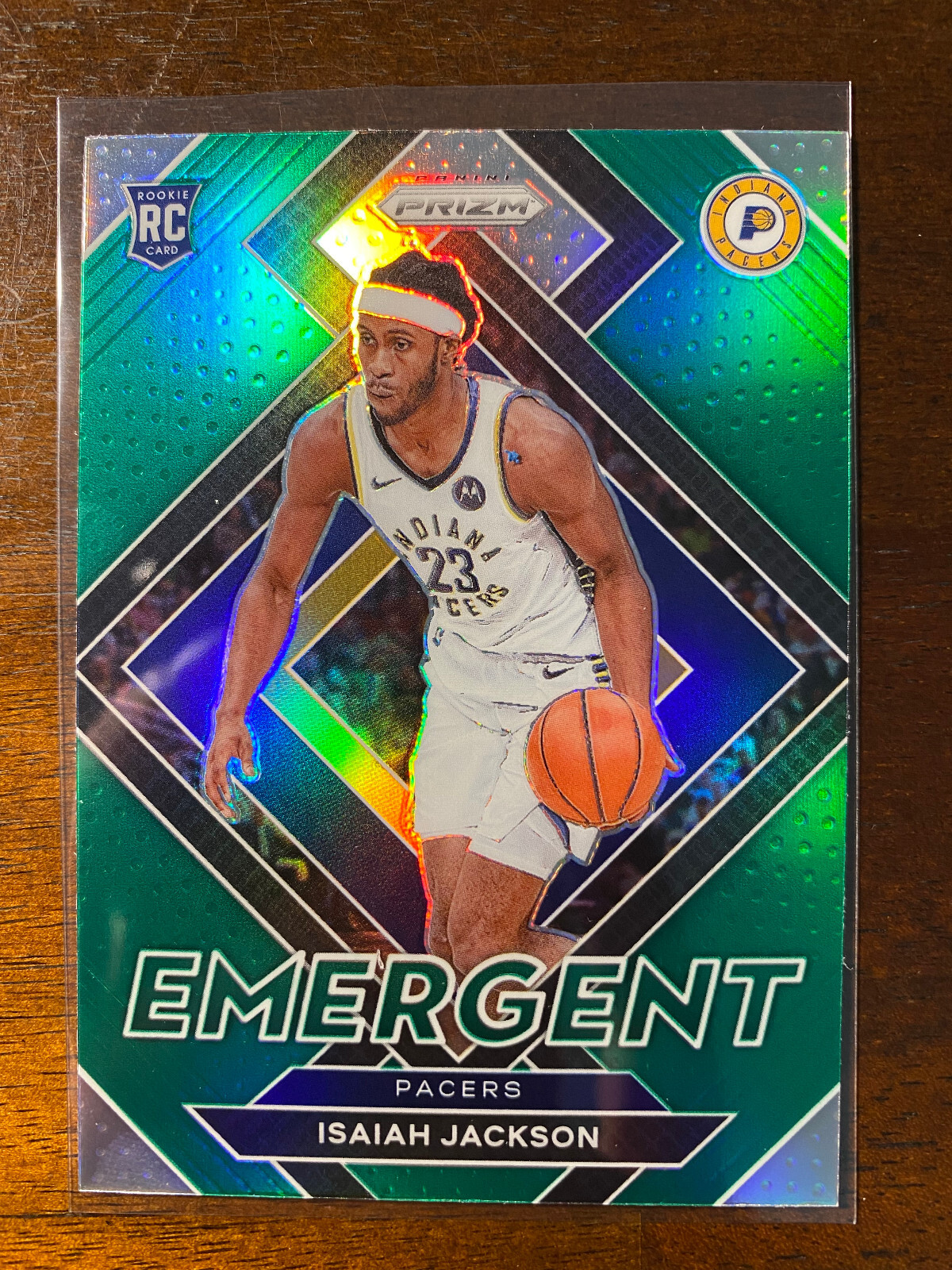2021 Panini Prizm Isaiah Jackson #2 Rookie RC Emergent Green Prizm Pacers