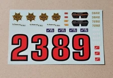 AMT 1/25 1970 FORD GALAXIE 007 JAMES BOND POLICE CAR DECAL SHEET