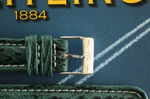 NOS 18MM BRG VERDE LISO TIBURÓN HEBILLA CORREA DE RELOJ CORREA DE RELOJ PARA WIDELING - Imagen 2 de 4