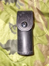 Vintage Stallion Leather Co. Milwaukee, Wi. Black Leather Mace Holder 4 1/2"