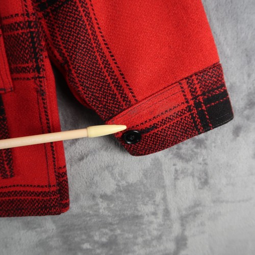Vintage 50s Filson Union Made Buffalo Plaid Mackinaw Wool Coat Jacket D Pockets - Picture 21 of 22