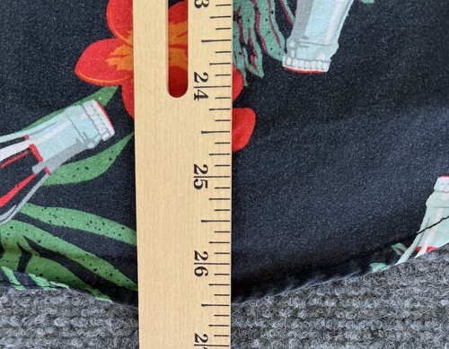 Coca-Cola Hawaiian Shirt Black Red Coke Bottle Floral Mens Small - Picture 9 of 9