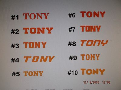 Special Order for  Name or Word Decal , Various Colors of Vinyl Available