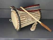Authentic Nigerian Talking Drum Standard Gangan with authentic beater.
