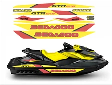 SEADOO GTR 215 2015-16 Graphics / Decal / Sticker Kit YELLOW & RED