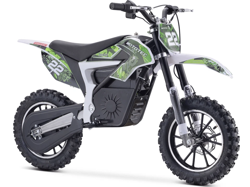 MotoTec Demon Electric Dirt Bike 500w 36v Lithium Green