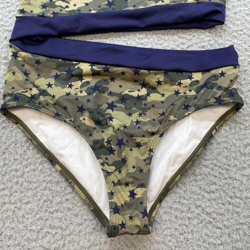Submarine One Piece Cut Out Swimsuit Girls 14 One Shoulder Black Camo Summer - Picture 11 of 19