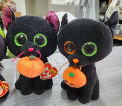 Halloween TY Beanie Boo Potion Shadow Cat bundle 2016 2017
