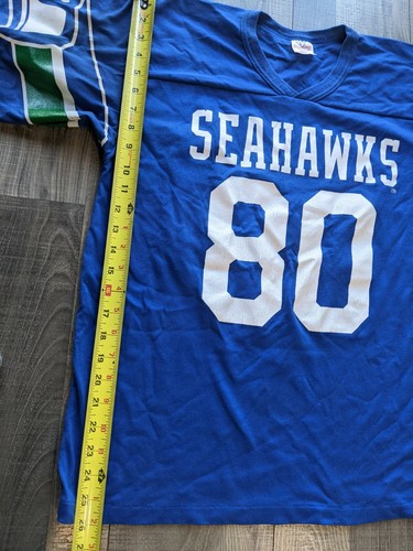 VTG Seattle Seahawks 80's Steve Largent Rawlings Jersey T-Shirt Adult L J Moe - Picture 6 of 8
