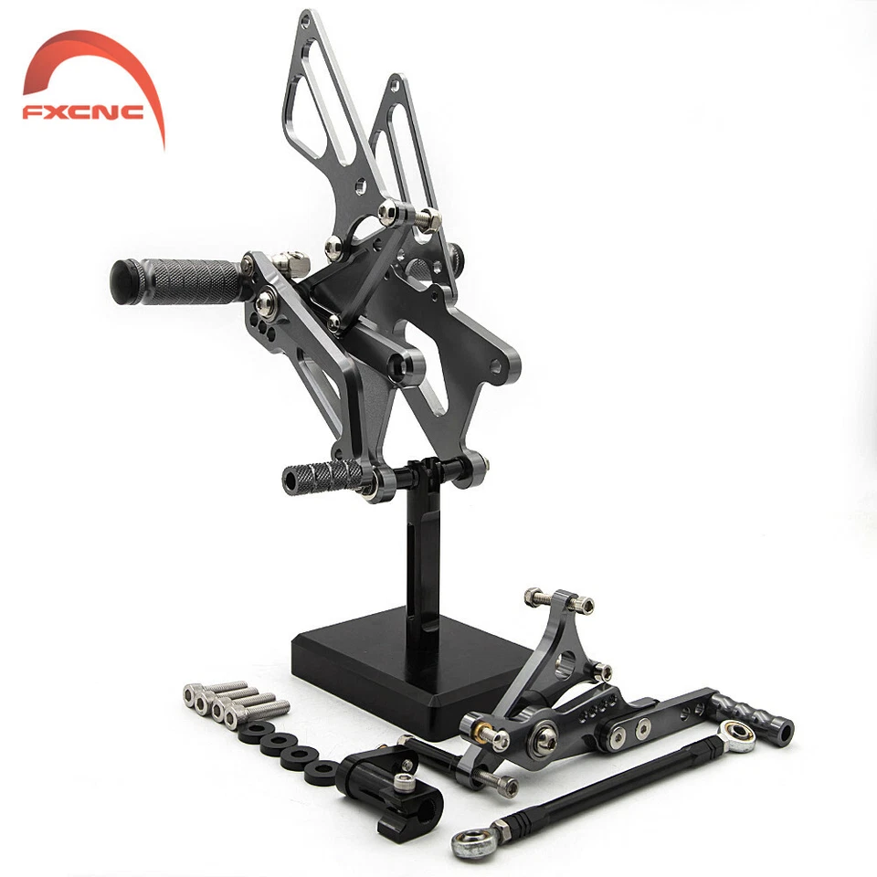 Juego trasero gris reposapiés pedales clavija para Triumph DAYTONA 675 2011-2013 2012 Foto 2 de 4