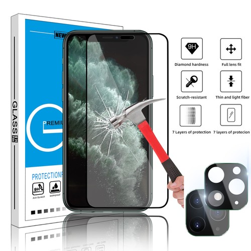 For Iphone 11 11 Pro Pro Max Full Coverage Tempered Glass Screen Protector Cover Ebay