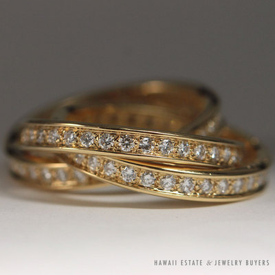 Cartier トリニティ ダイヤモンド5石　TRINITY 5DIAMONDS Trinity ring, classic model, 5 diamonds