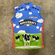 Vintage 2001 Pearl Izumi Ben & Jerrys Cycling Jersey Women Large L Made in Italy