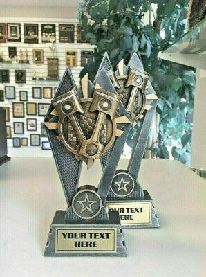 CAR SHOW TROPHY FIRST & SECOND PLACE AWARD RACING PAIR 7'' & 8'' TALL J*SR112/212#