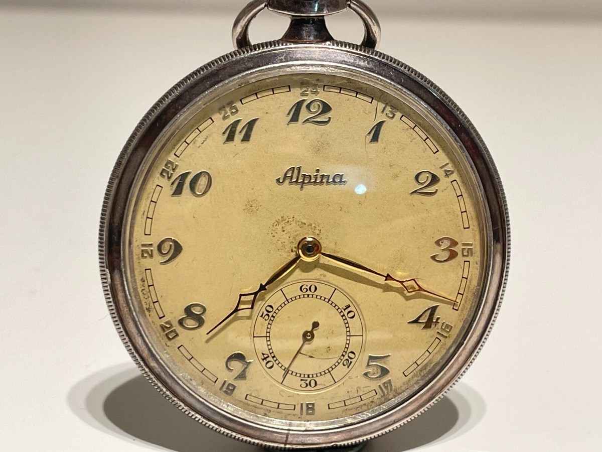 ANTIQUE RARE PRE WW2 LUXURY SILVER 900 MENS MECHANICAL SWISS WATCH