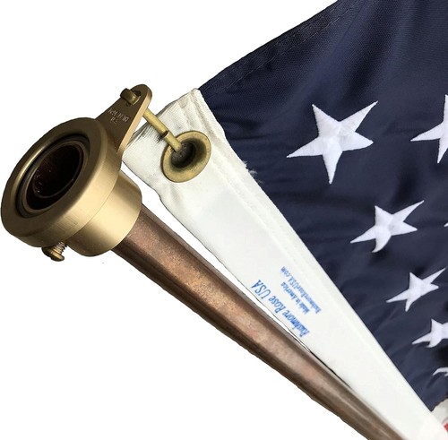 Smooth Rotating Flagpole Swivel Ring - Anodized & Stainless Steel - 1" - 2 Pack - Picture 5 of 8