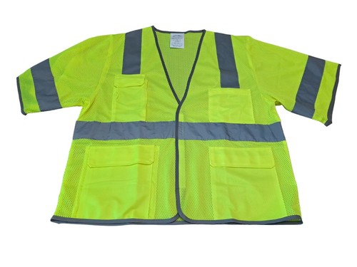 Grainger Safety Vest Orange Green High Vis ANSI TypeR Class 2/3 S/M 2XL 3XL