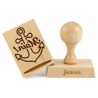 Folkroll Motiv-Keksstempel Moin 70X50 Mm Backstempel Keks Stempel Buchenholz