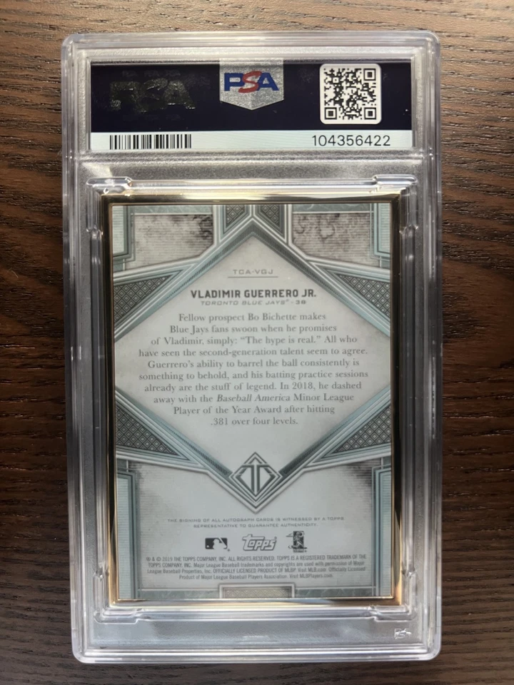 2019 Topps Transcendent Framed Auto Vladimir Guerrero Jr. #TCA-VGJ /25 RC - Image 2 of 2