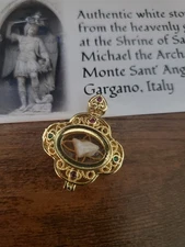St. Michael  Reliquary Cave Stone Monte Sant’Angelo Gargano Italy