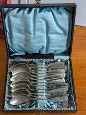 13kaffe L&ouml;ffel Silber 12l&ouml;tig+800 Insgesamt 190grpband Innen gerissen
