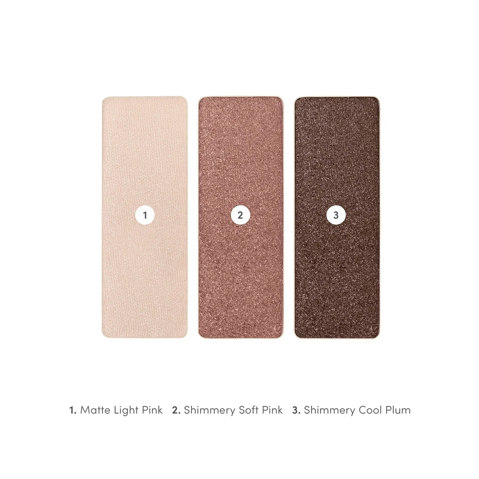 Jane Iredale Pink Quartz Eyelid Color Trio Sensitive Eyes Cruelty Free Makeup - Image 4 of 4