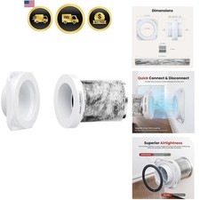 Magnetic Dryer Vent Coupling FR ABS V-0 Dryer Vent Connector Kit Airtight Sea...