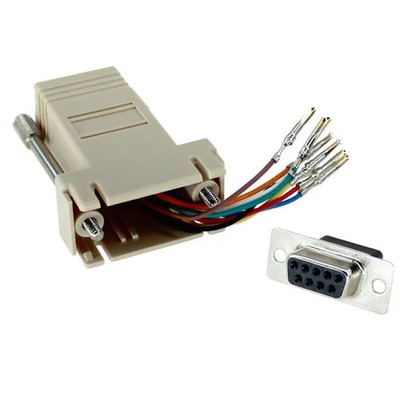 SF Cable DB9 Female to RJ45 Modular Adapter Various Color-Black