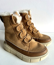 Sorel Youth Explorer III Suede Lace ZIP Waterproof Winter Boot Girl Sz 12