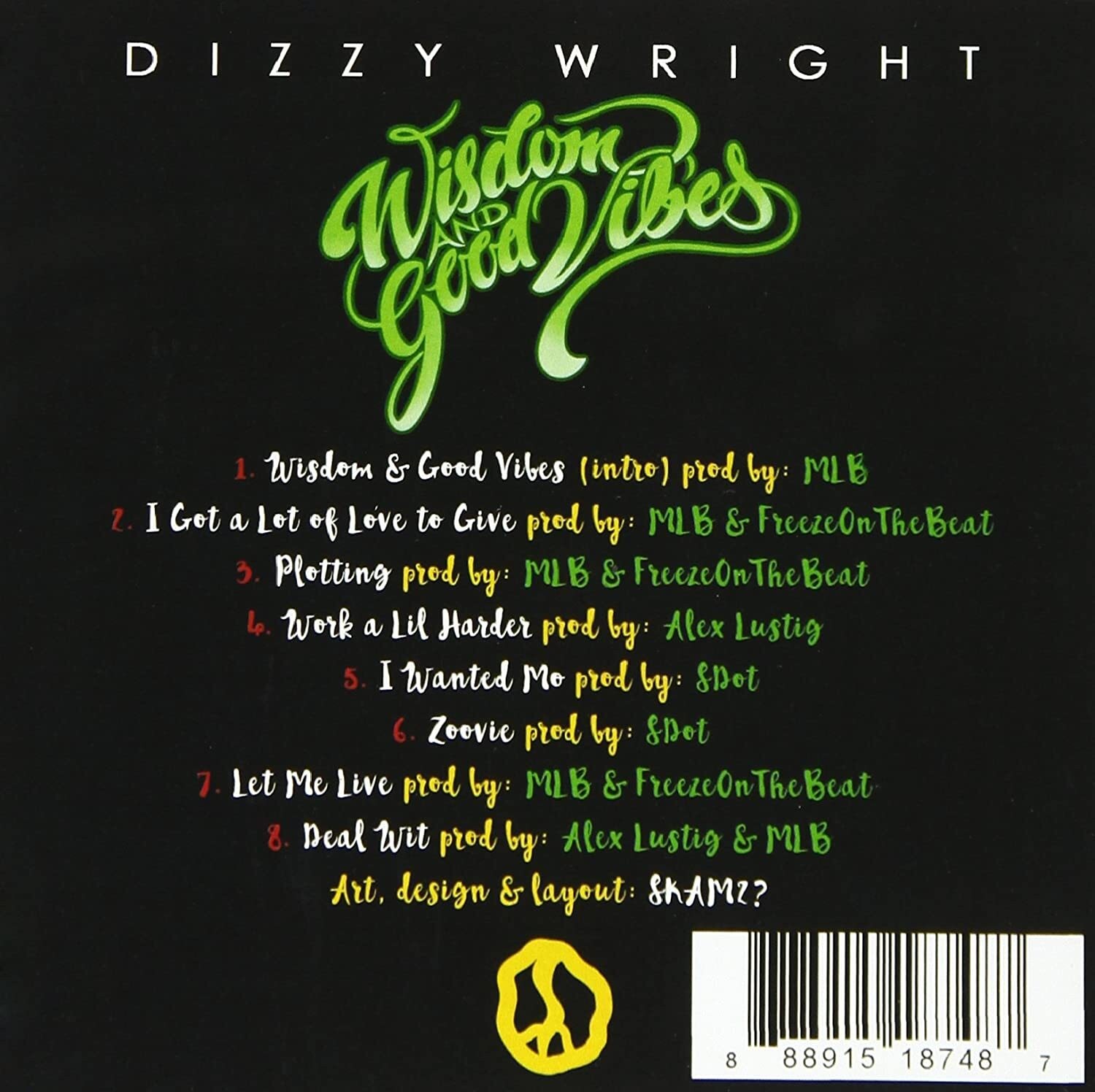 Альбом Dizzy Wright Wisdom & Good Vibes (CD)