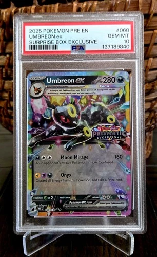 Pokemon Umbreon Ex Prismatic Evolutions Stamped 030/161 PSA 10