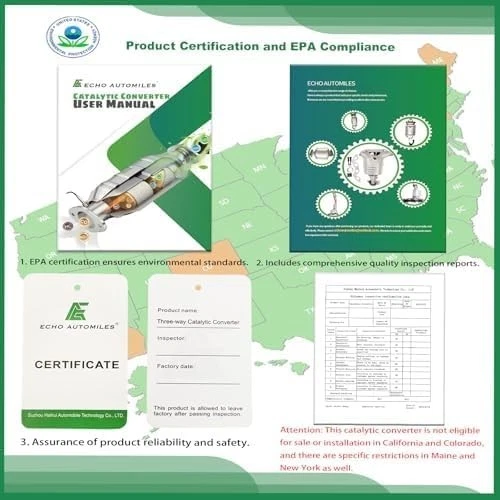 4pcs Catalytic Converter for Nissan Frontier 2005-2019 Pathfinder Equator NV1500 - Изображение 4 из 4