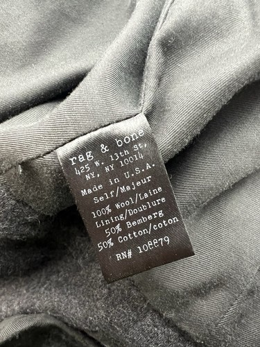 Rag & Bone Grey Wool Pocket Jacket Womens 4 - Picture 9 of 10