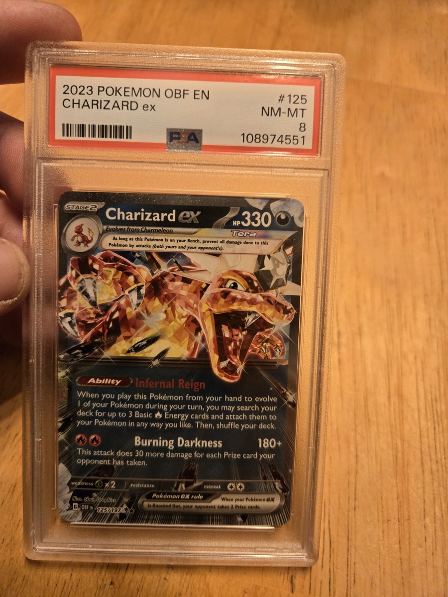 Charizard ex 125/197 Prize Pack Series Cards PSA 8 NM-MT RARE HOLO