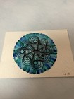 ATC ACEO 2.5x3.5 Original Abstract Watercolor Painting Signed. OOAK Zentangle — photo 2