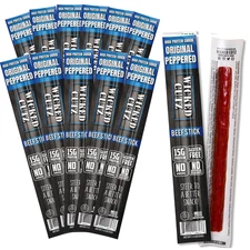Original Peppered Beef Sticks, 15G Protein per Beef Stick, Tender & Juicy Extra 