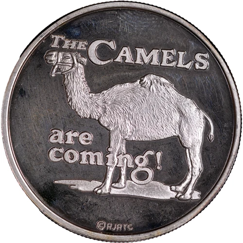 RJ Reynolds "Camels Are Coming" Commemorative 1 oz Silver Round ~ Proof-Like