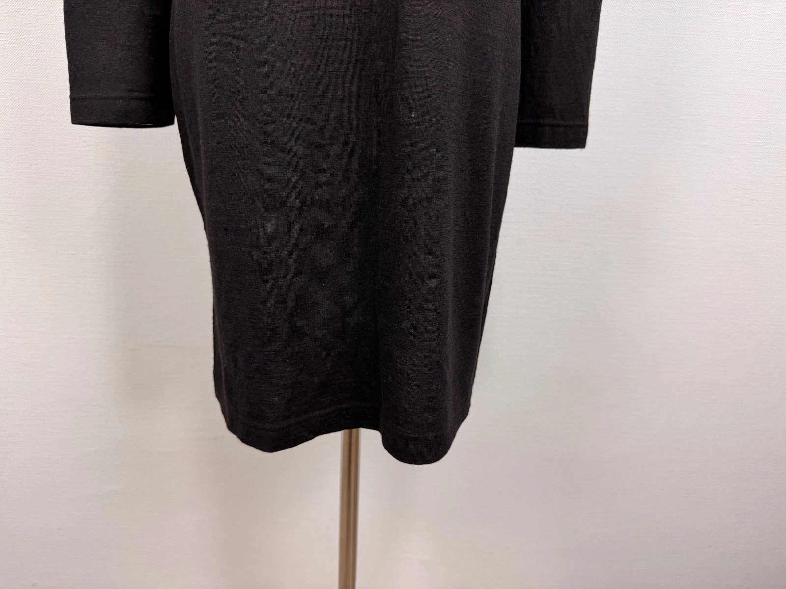 Abito body KENZO Jungle Paris vintage nero 100% lana eleganza manica lunga M