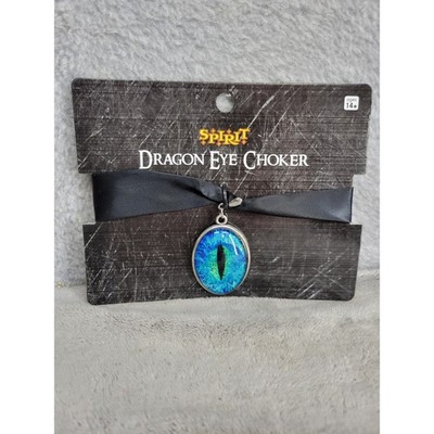 Spirit Halloween Dragon Eye Choker Black Ribbon Necklace Costume Accessory