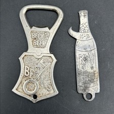 Vintage Advertising Bottle Openers Lot KB Beer & Becks Germany Breweriana -EL
