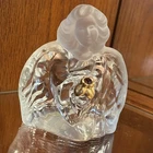 Fenton Glass Angel Figurine Paperweight Birthstone Amethyst Purple February