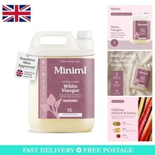 Hospital-Grade White Vinegar Cleaner with Wild Rhubarb Scent - 5L Solution 3.40 per litre
