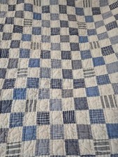    Rare Pottery Barn Kids Quilt Patchwork Twin Blue 88 X 71