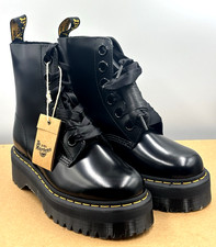 DR MARTENS STIVALI PLATEAU NERI MOLLY BUTTERO IN PELLE MISURA UK 7 EU 41