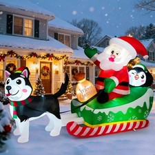 Christmas Inflatables Outdoor - 9.5 FT Christmas Blow Ups Yard Decorations with