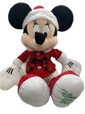 Disney Minnie Mouse Plush Toy Disney Store 2017 Christmas Stuffed Animal Used