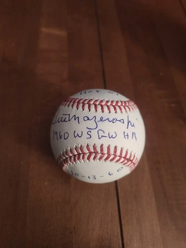 Bill Mazeroski Signed PSA Baseball W/ 3 Inscriptions