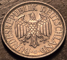 1950-G German 1 Mark - RARE Mint & AU Condition!