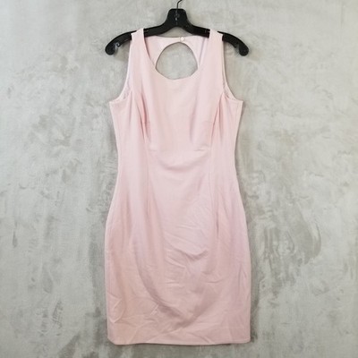 Escada Sheath Dress Women 36 (S/M) Pink Wool Keyhole Back Elegant Quiet Luxury