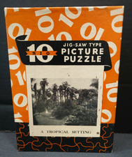 Big 10 Jig Saw Picture Puzzle A Tropical Setting 275 Pieces 15.25" x 10.25" PS1